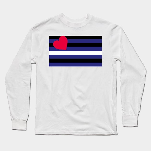 Leather, Latex, and BDSM Pride Flag (LGBTQ+) Long Sleeve T-Shirt by Ziggy's